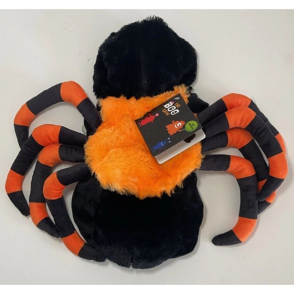 Dog Spider Halloween Costume XSmall Adjustable Orange/Black with Hood/Eyes